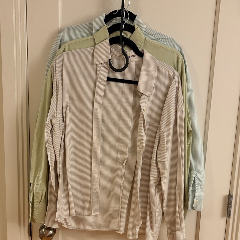 Djerf Avenue Plaid Button-Down Shirt in Brown - Picture 3 of 5